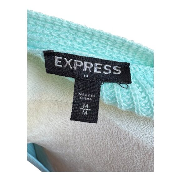 Express Knit Sweater Dress V-Neck Ribbed Textured Cozy Chic (2442-15) - Picture 3 of 4